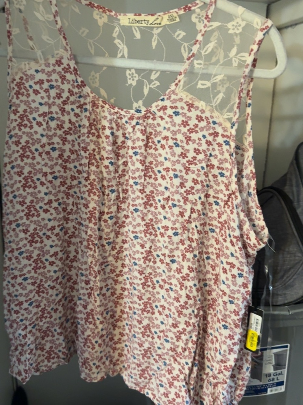 Liberty Love Pink Floral Sleeveless Tank Top